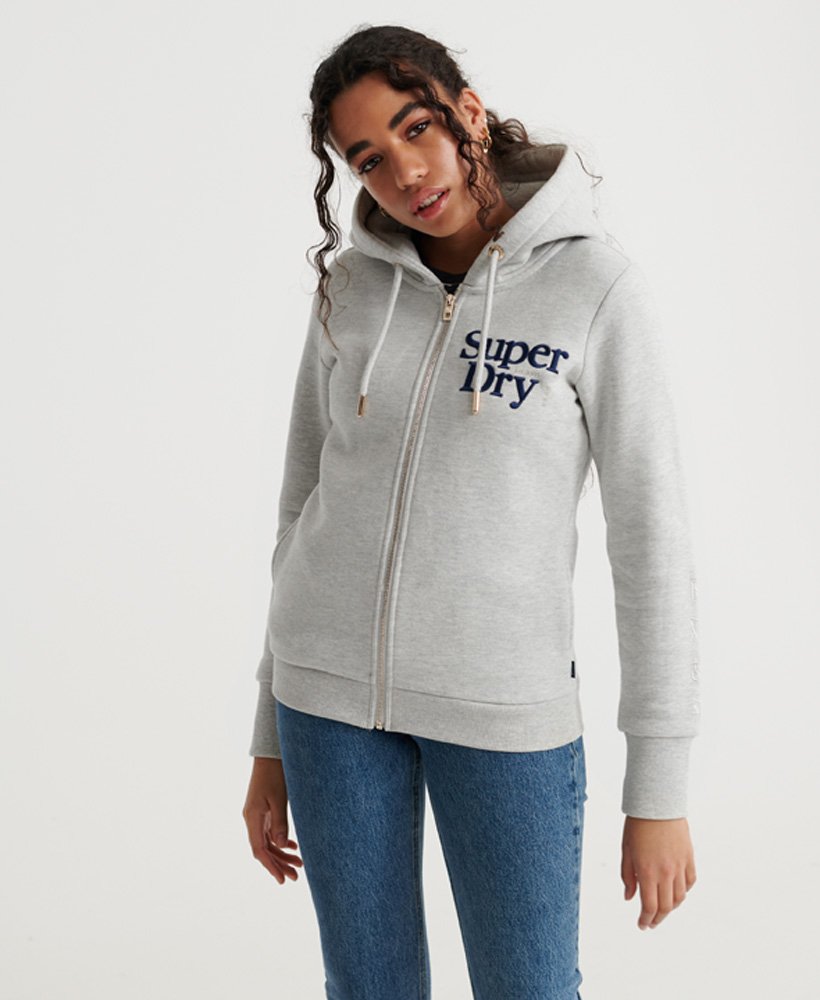 superdry applique ziphood