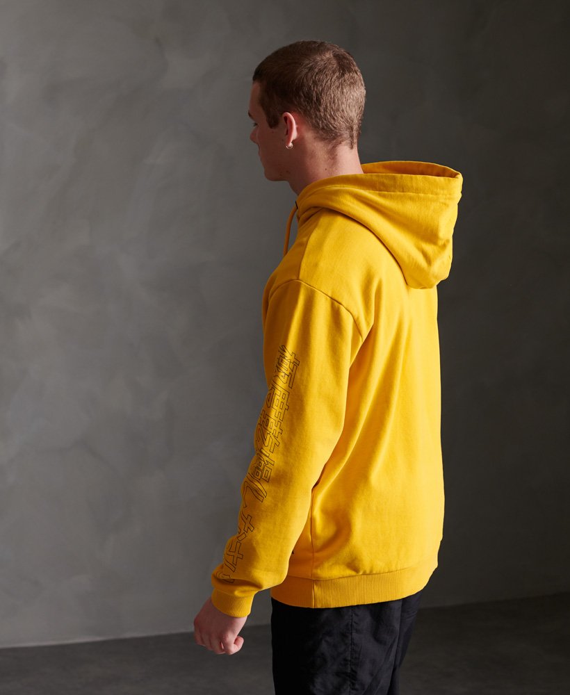 Mens Japan Code Hoodie in Rich Saffron Superdry