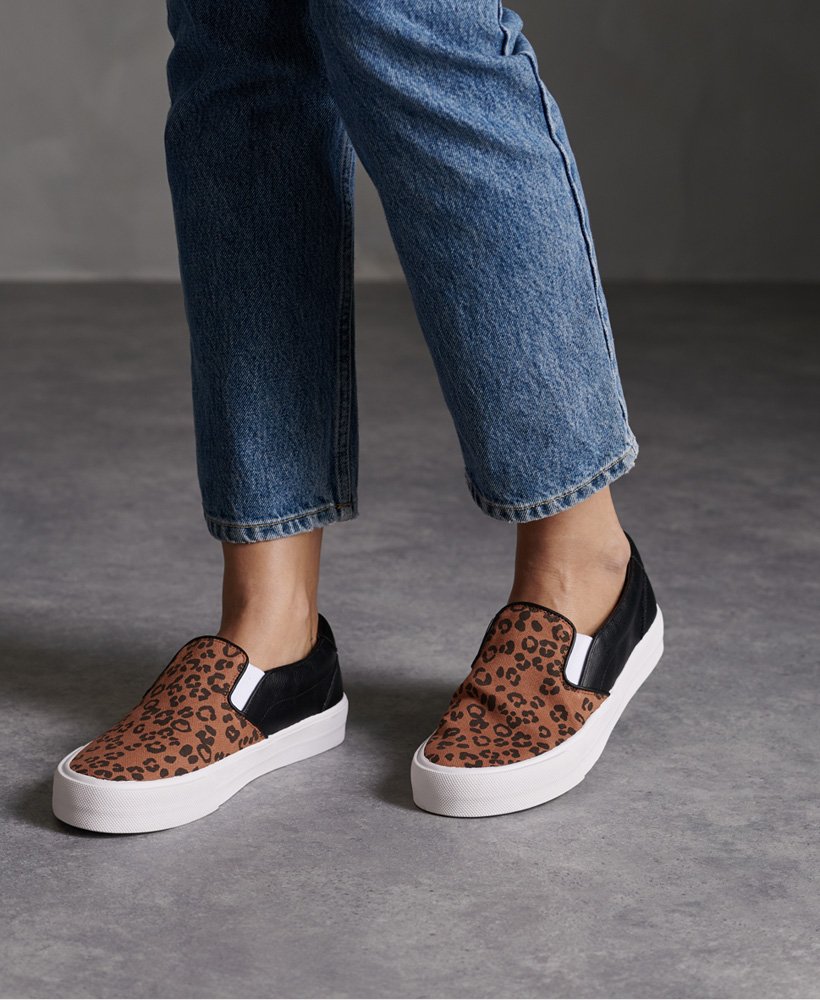 superdry leopard print trainers