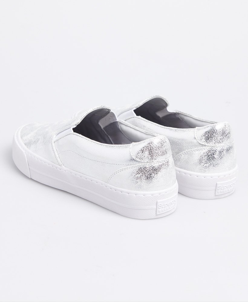 silver superdry trainers