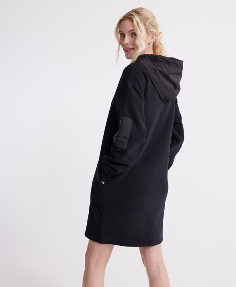 Superdry Hybrid Hooded Sweat Dress - Women's Womens Dresses