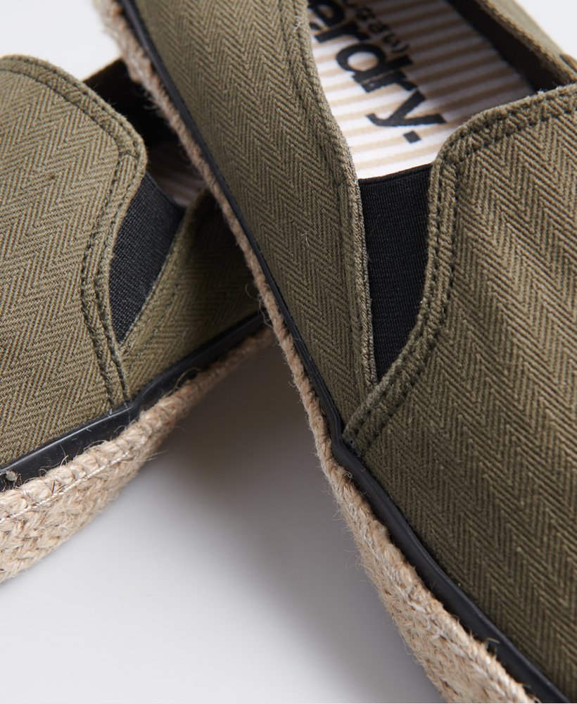 espadrilles khaki suede black lambskin