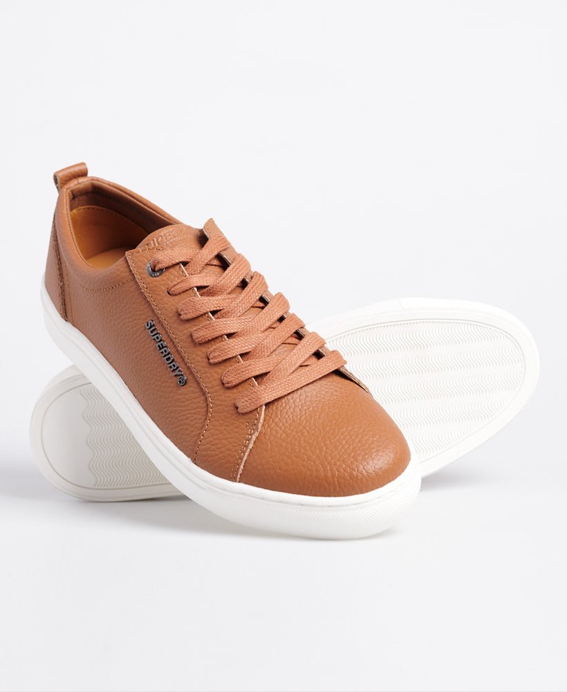 Mens - Truman Leather Lace Up Trainers 