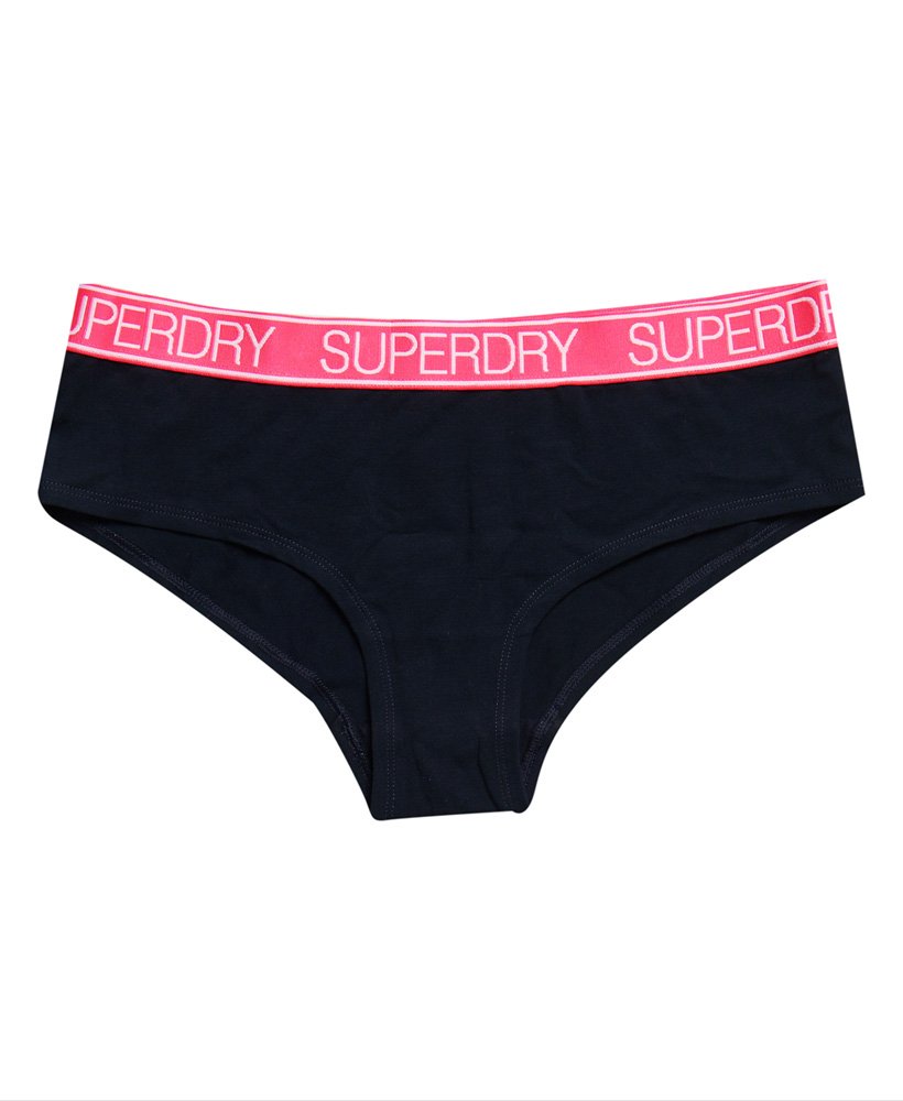 Womens - Super Boxer Briefs Double Pack in Coral Multipack | Superdry UK