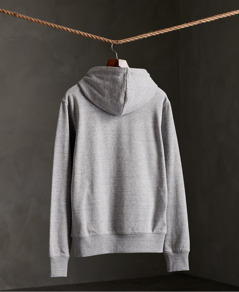 Mens - Collective Loopback Hoodie in Collective Dark Grey Grit | Superdry