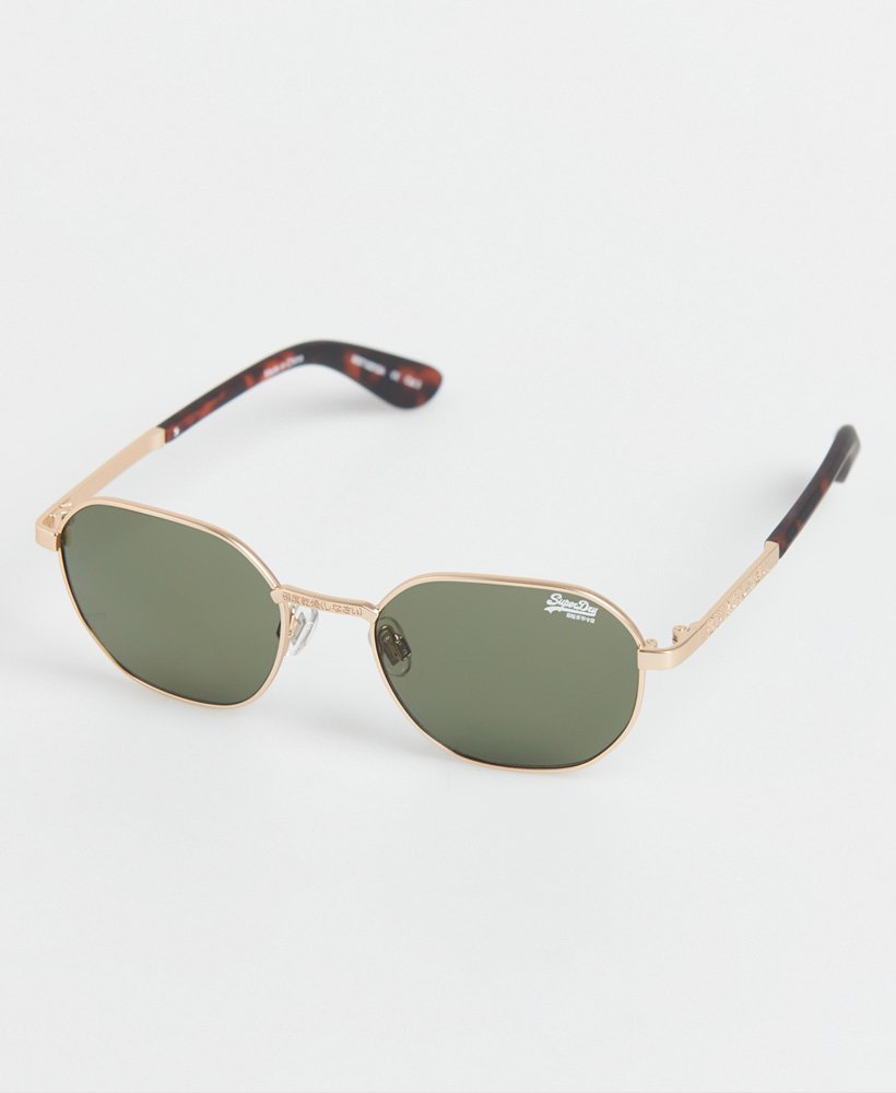 Leeg de prullenbak pin Veilig Womens - Geo Sunglasses in Gold | Superdry