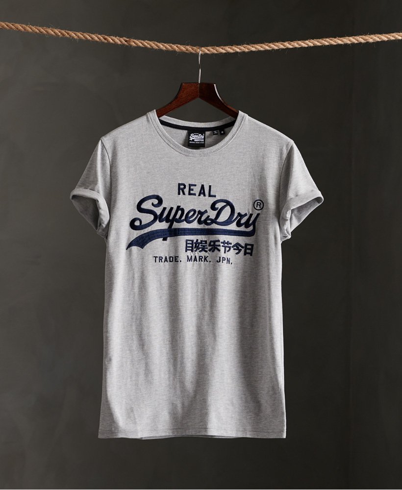 Superdry Vintage Logo Mono T Shirt Mit Stickerei Herren T Shirts