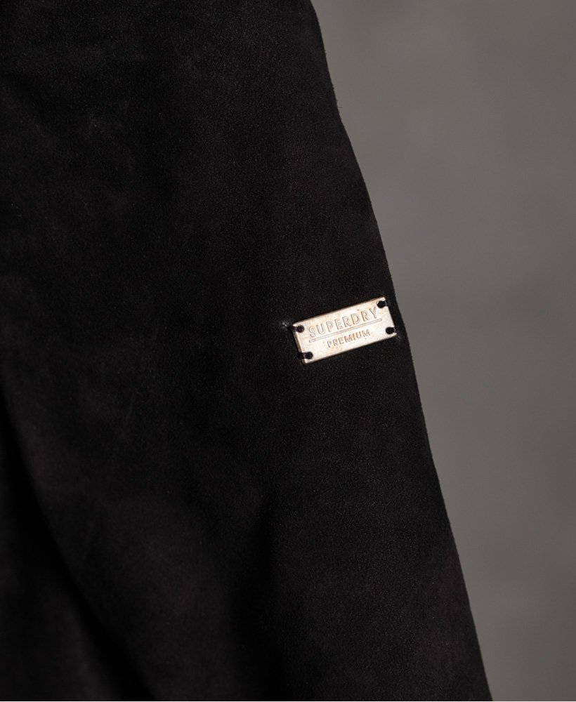 Superdry Cropped Suede Harrington Jacket - Women's Womens Jackets