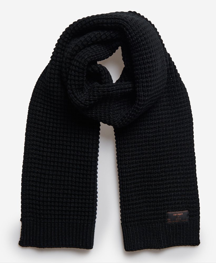 Superdry Stockholm Cold Weather Scarf in Black Womens Mens Accessories Mens Scarves and mufflers Blue - Save 14% 