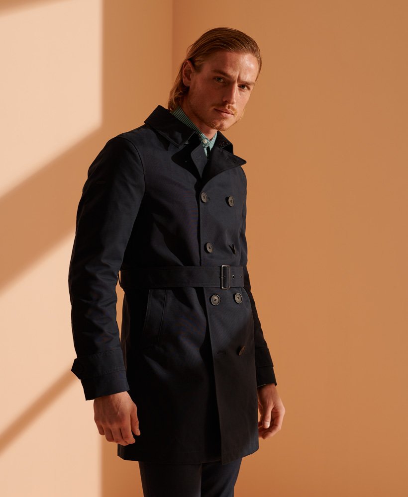 Men's - Iconic Trench Coat in Midnight | Superdry UK