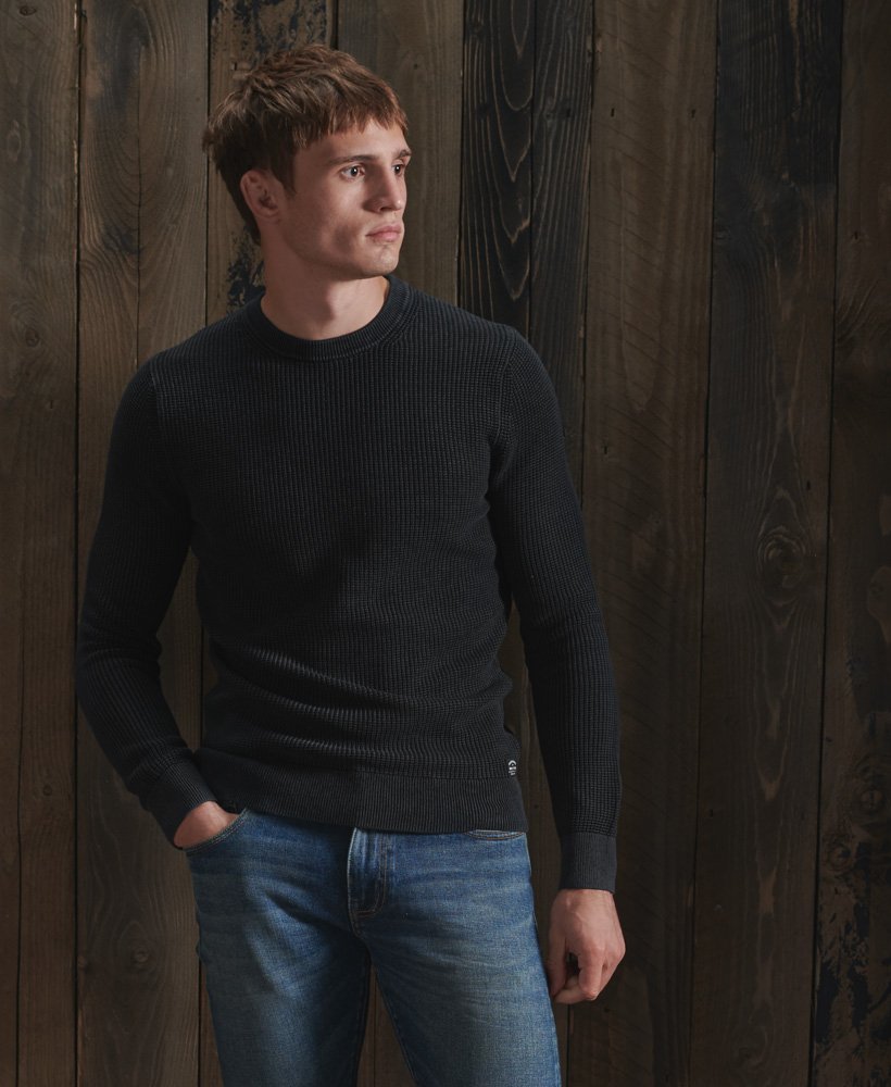 Superdry Academy Dyed Texture Crew suéter para Hombre