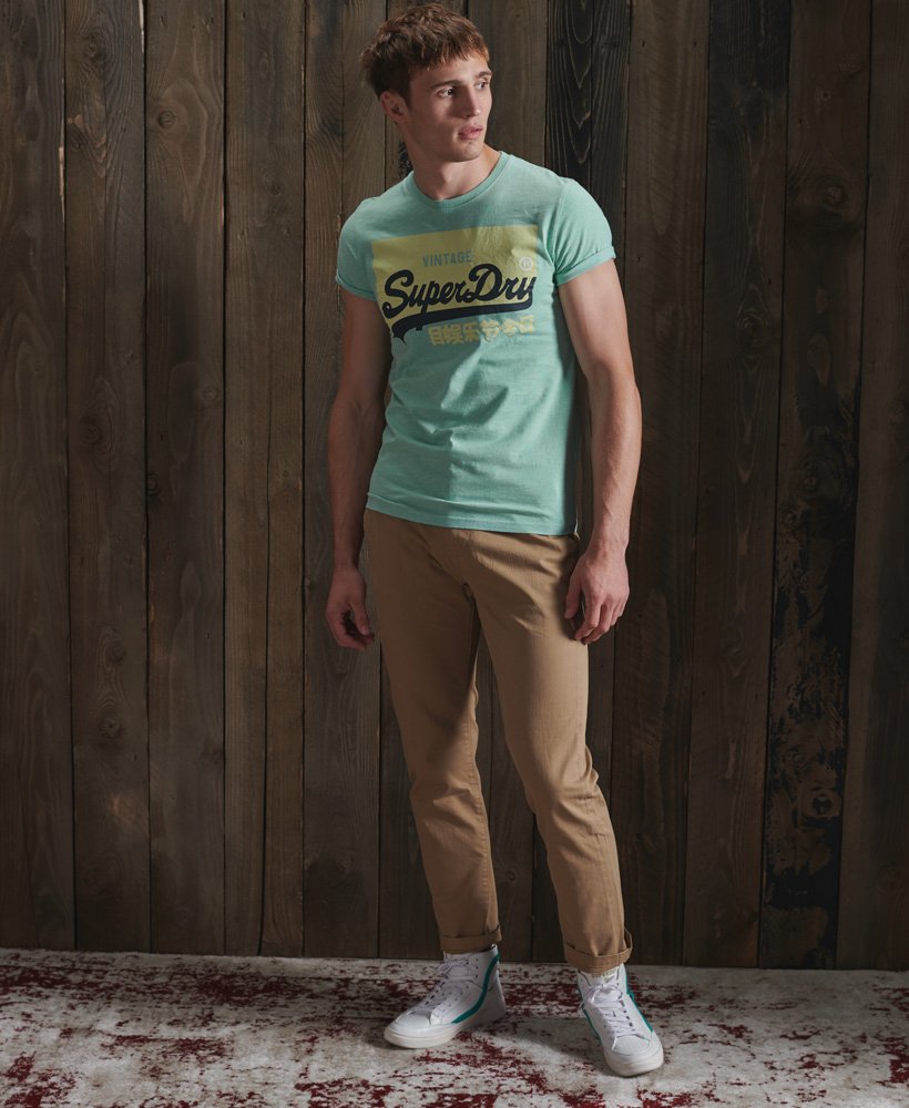 Superdry Pastellfarget Vintage Logo T skjorte i økologisk Superdry Pastellfarget Vintage Logo T skjorte i økologisk