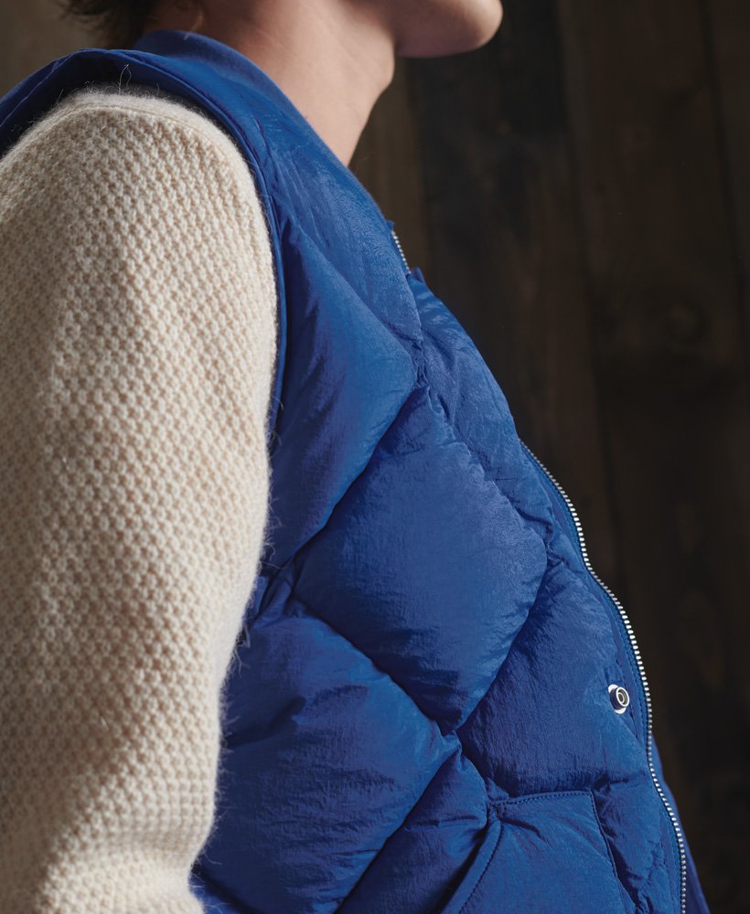 Men's Limited Edition Dry Duck Down Gilet in Cobalt Superdry UK