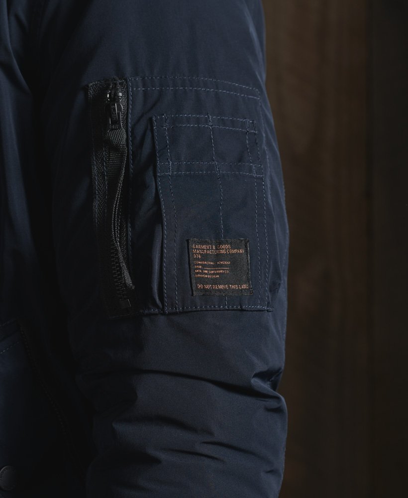 Mens Military Flight Bomber Jacket in Squad Navy Superdry