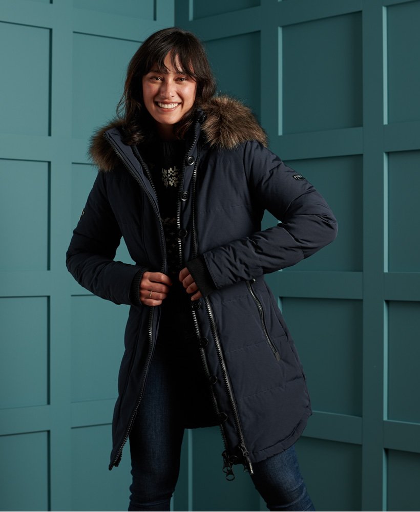 superdry womens coats blue