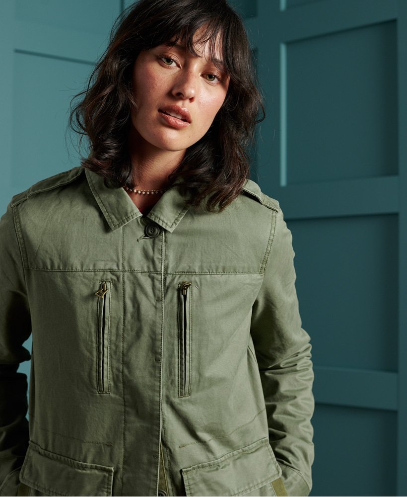 Womens - French Military Rookie Jacket in Green | Superdry
