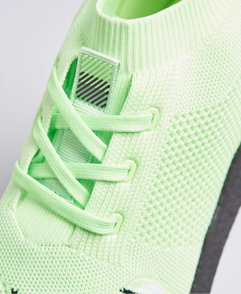 Mens Agile High Runner Trainers in Fluro Mint Superdry