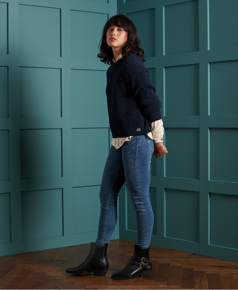 Superdry Rundhalset Freya genser i tweed Dame Strikkevarer Superdry Rundhalset Freya genser i tweed Dame Strikkevarer