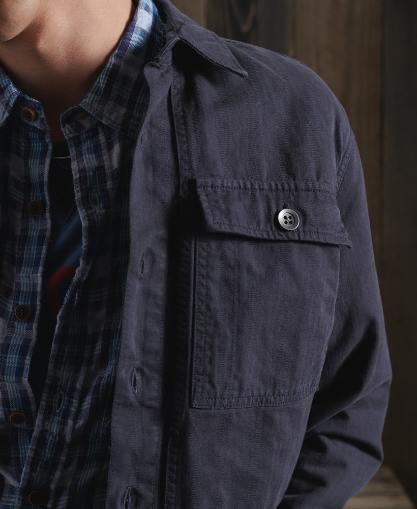 Men’s - Limited Edition Dry Military Overshirt in Navy | Superdry