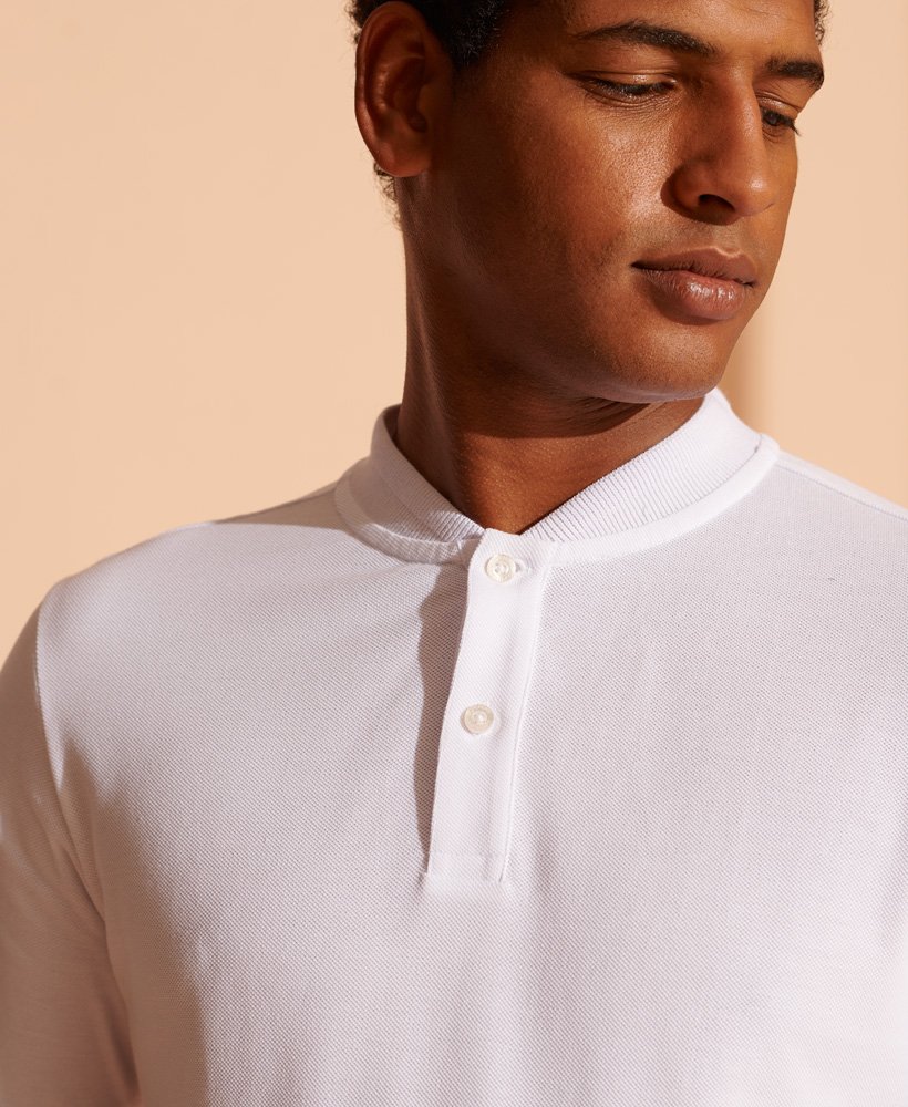Superdry Piké poloskjorte med Henley krage Herre Polo t Superdry Piké poloskjorte med Henley krage Herre Polo t