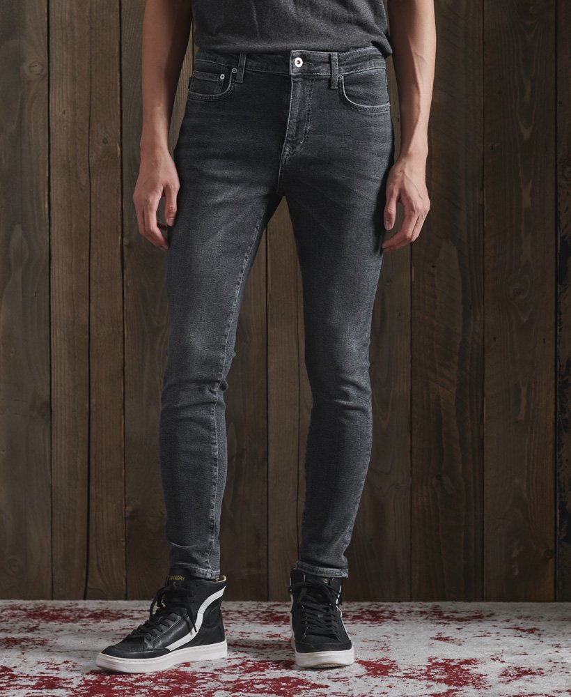 Mens - Skinny Jeans in Madison Worn Grey | Superdry