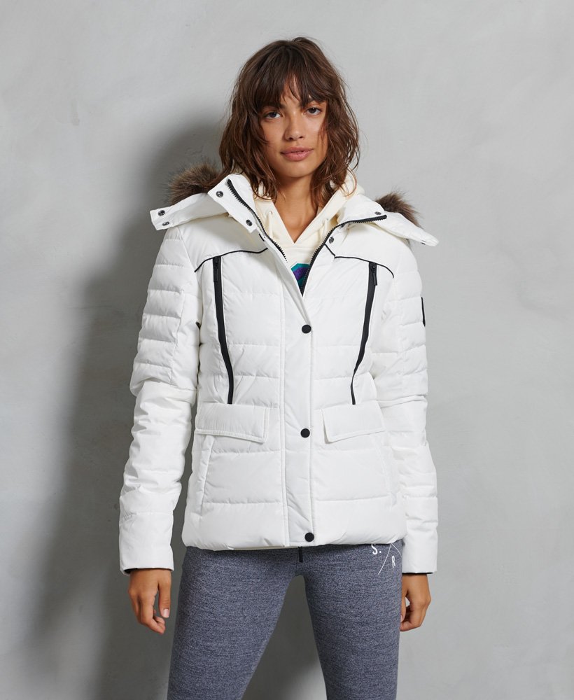 Womens - Glacier Padded Jacket in White | Superdry