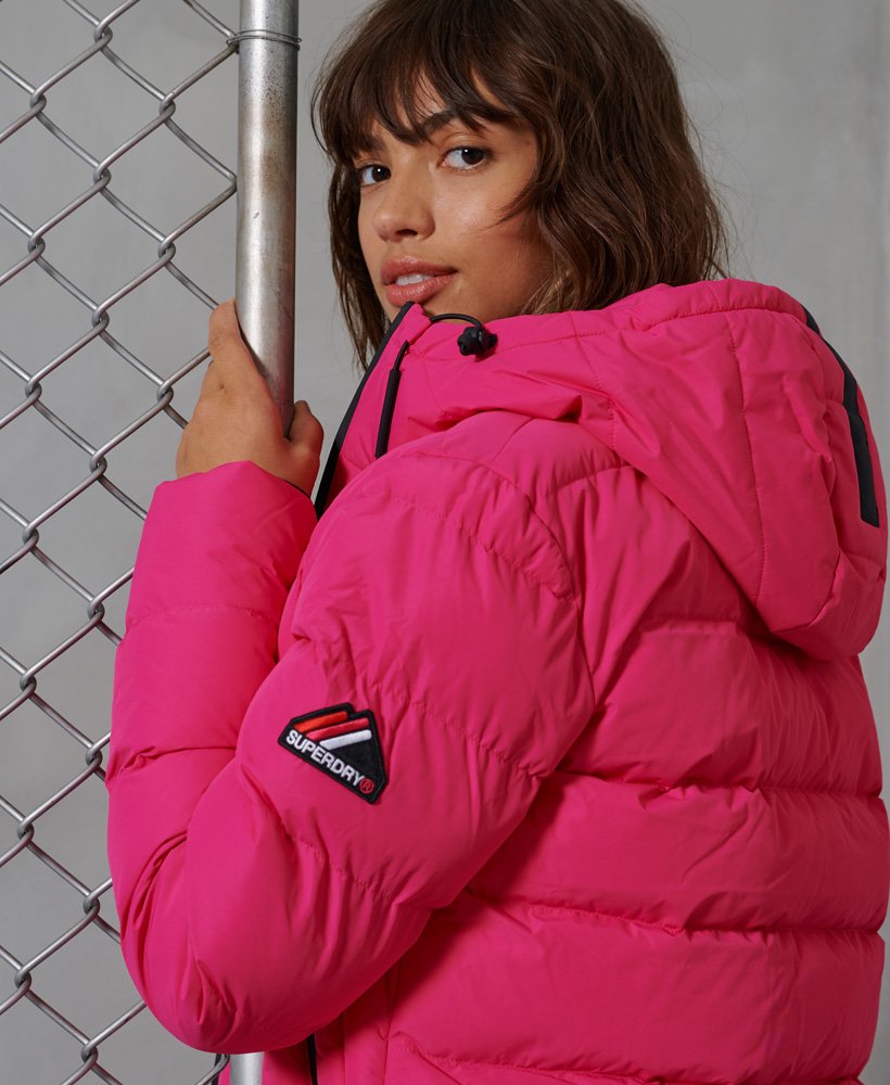 Superdry jacket Hooded Spirit Sports Puffer Active Pink (WQ9