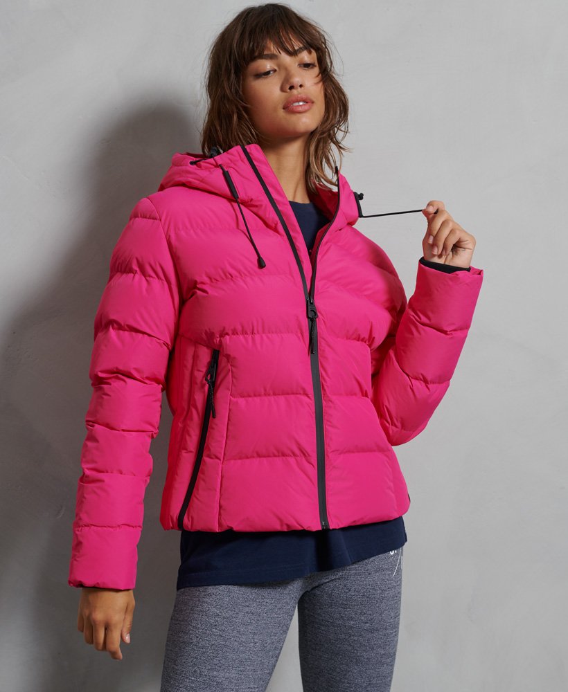 Women's - Spirit Sports Puffer Jacket in Pink | Superdry IE