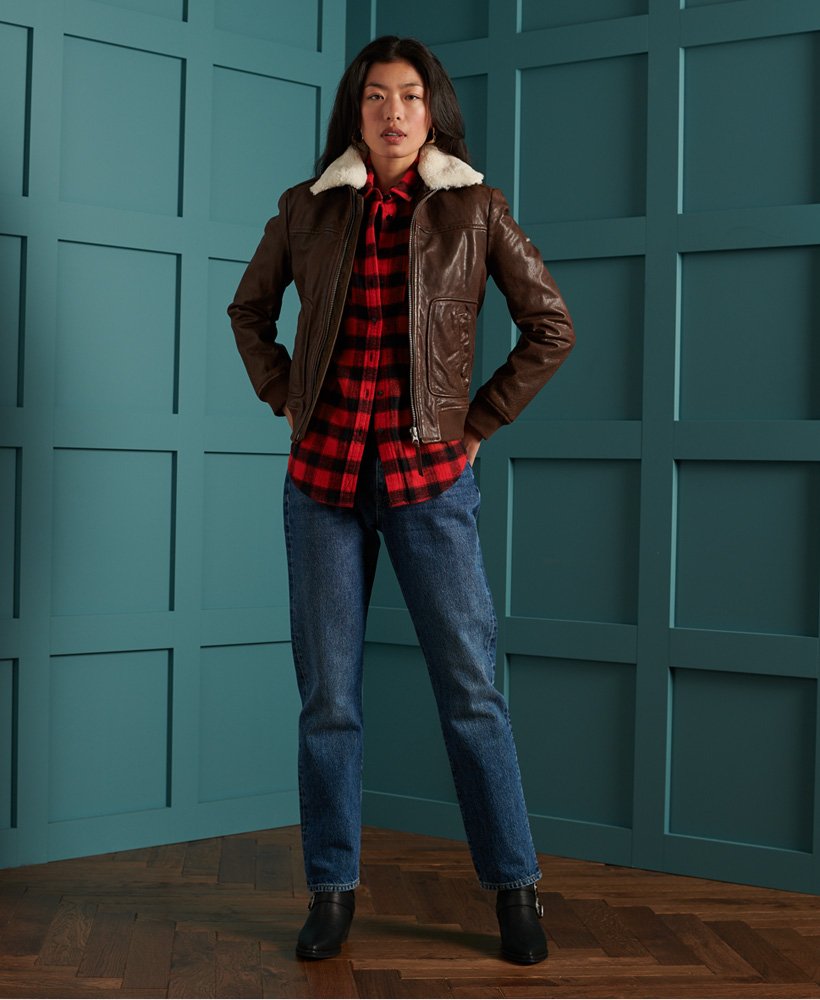 Superdry Aviator Flight Leather Jacket
