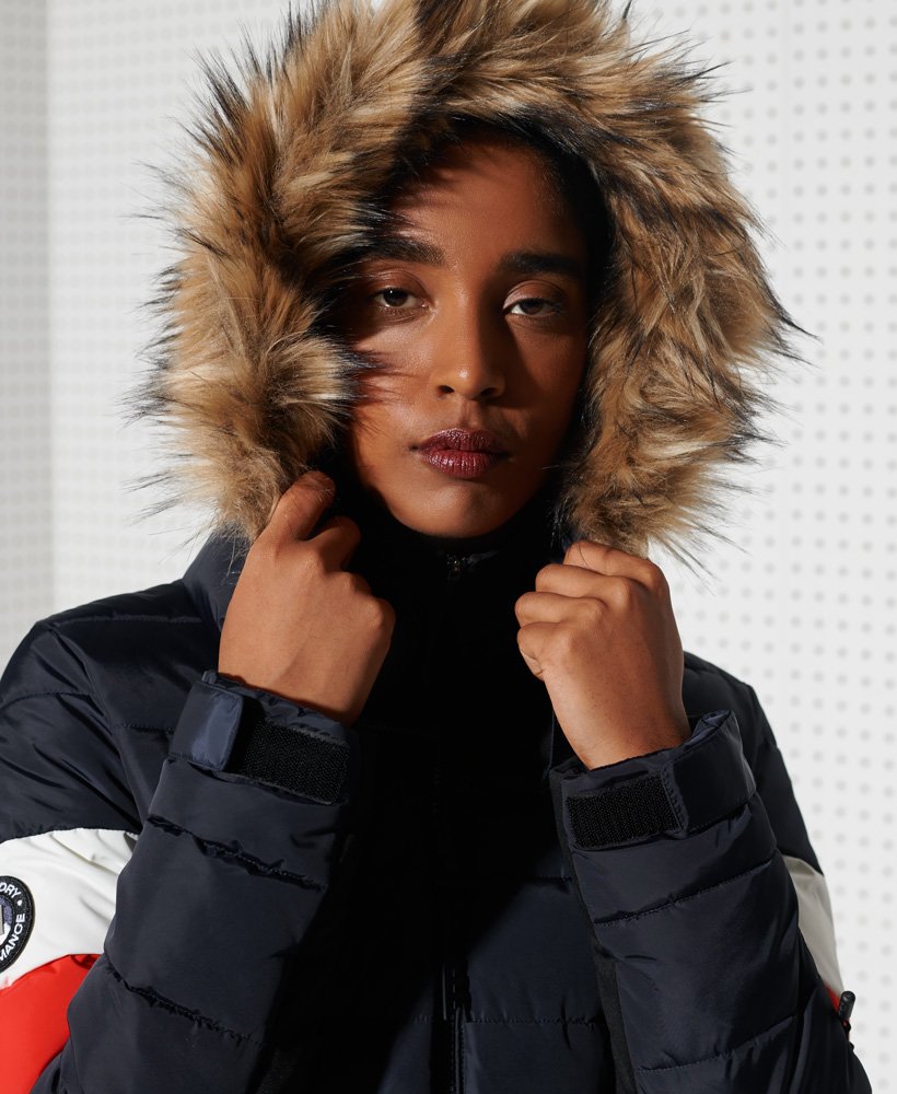 Superdry Alpine Fur Luxe Puffer Jacket - Women's Womens Ski-snowboard