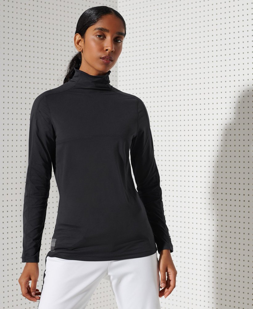 Superdry Carbon Womens Base Layer Top Black All Sizes 