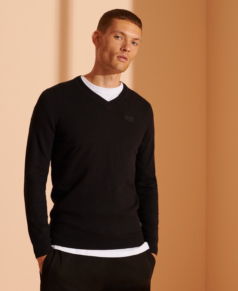 superdry v neck jumper mens