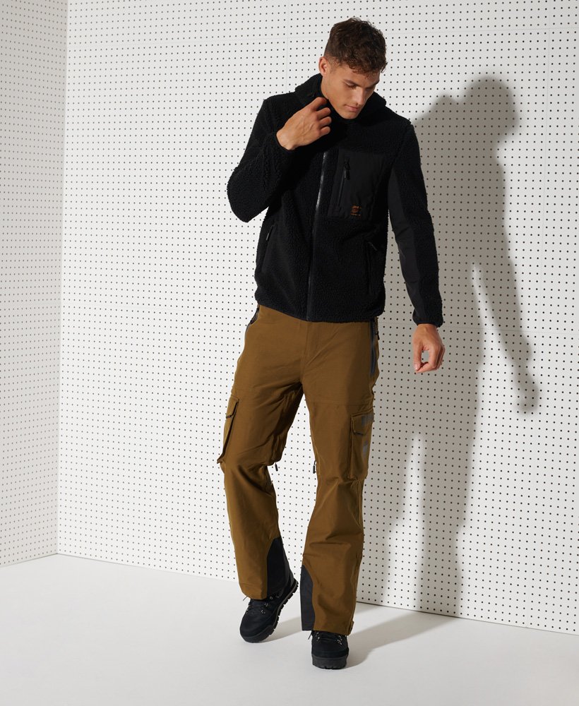 Mens Alpine Sherpa Mid Layer Jacket in Black Superdry