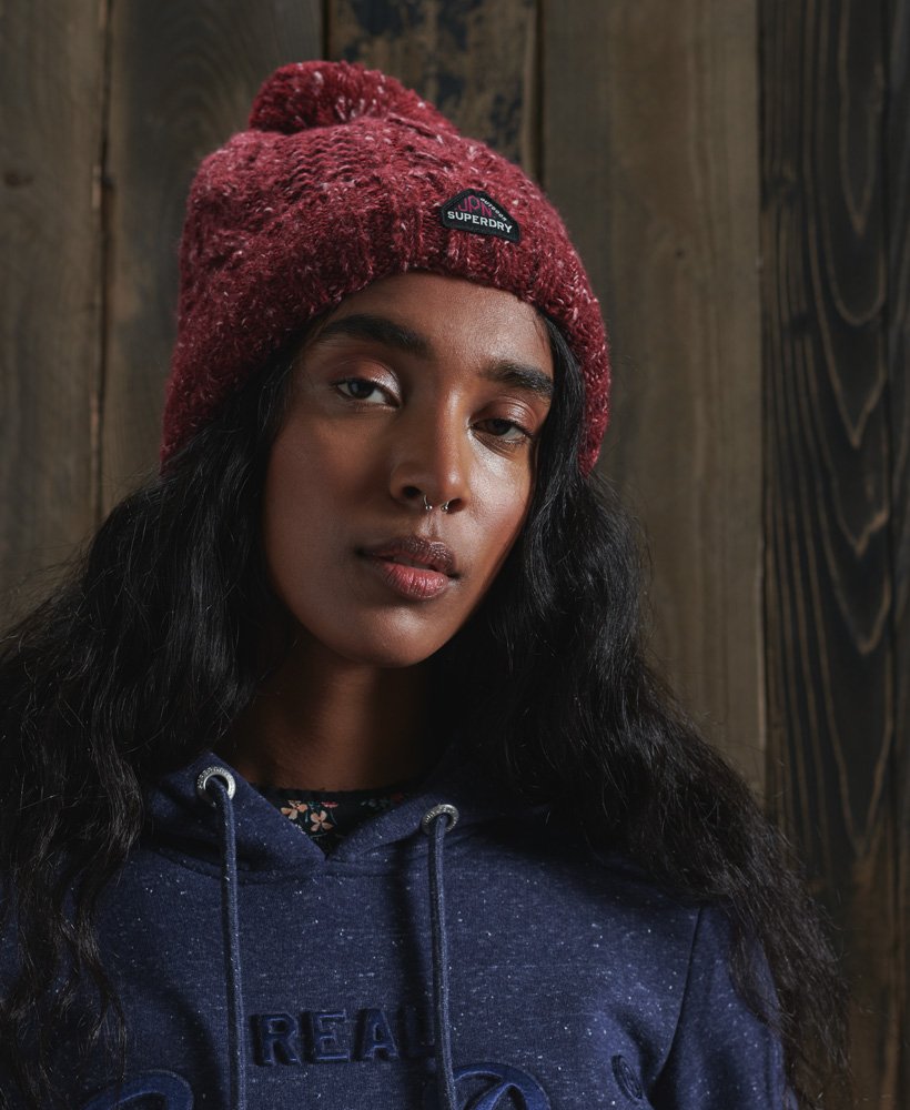 Superdry Gracie Cable Beanie - Women's Womens Hats
