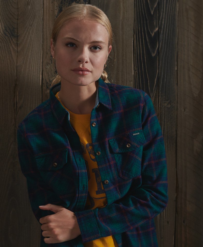 Womens - Classic Lumberjack Shirt in Seqouia Green Check | Superdry UK