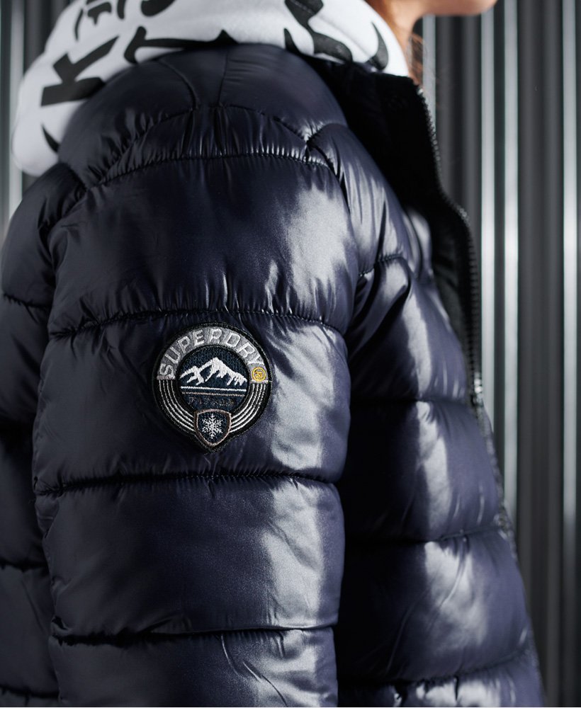 Mens - High Shine Quilted Puffer Jacket in Nautical Navy | Superdry