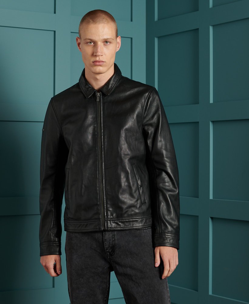 superdry light leather bomber jacket