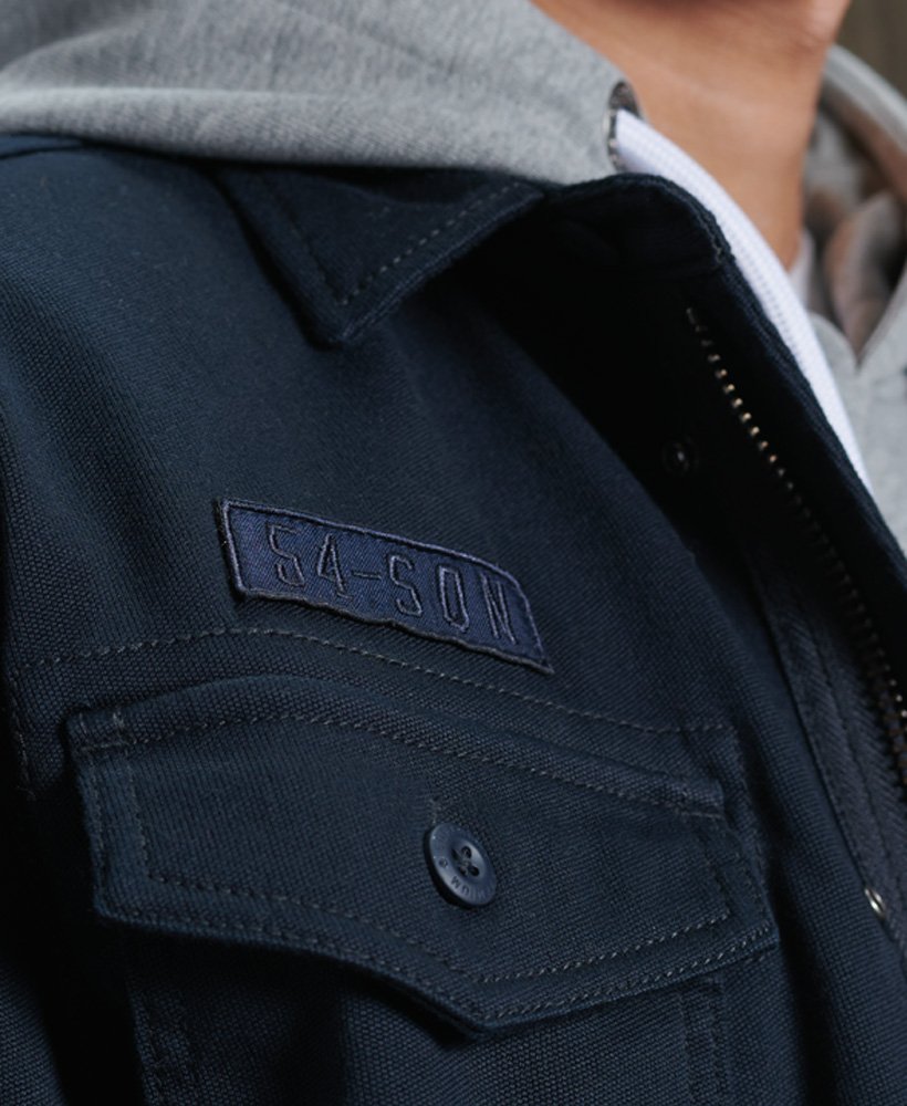 Superdry Core militærskjorte med lapper Herre Skjorter Superdry Core militærskjorte med lapper Herre Skjorter