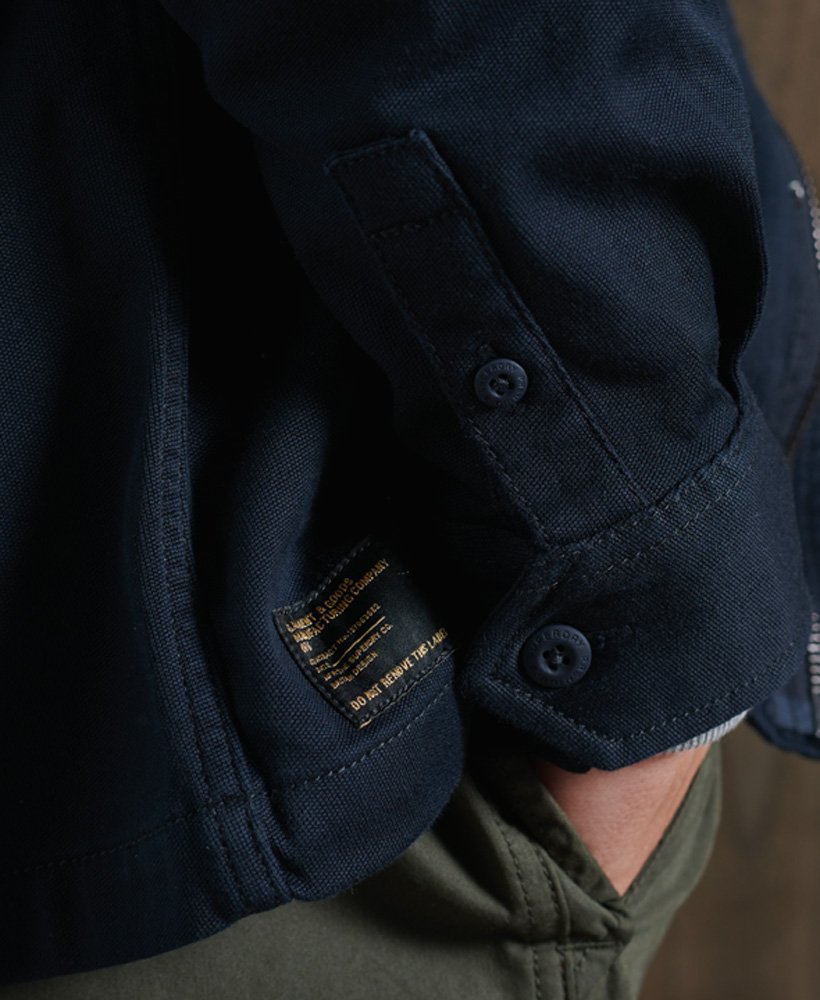 Superdry Core militærskjorte med lapper Herre Skjorter Superdry Core militærskjorte med lapper Herre Skjorter