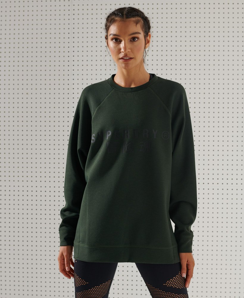 Superdry Oversized Training sweatshirt met ronde hals en grafische