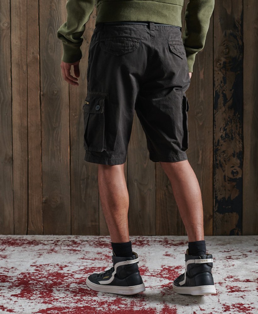 Mens - Core Cargo Heavy Shorts in Bitter Black | Superdry