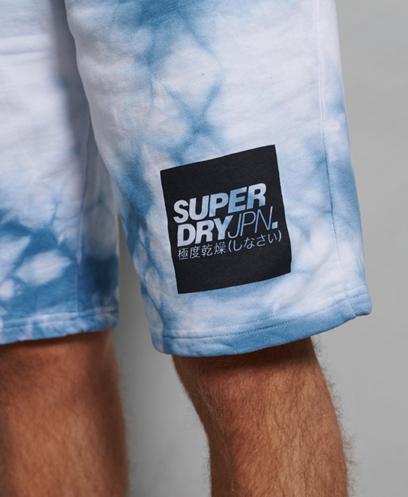 Superdry Japan Tie Dye Mens Shorts Walk China Blue All Sizes 