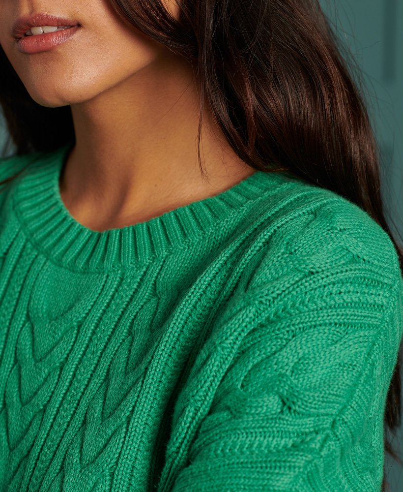 Superdry Dropped Shoulder Cable Knit 