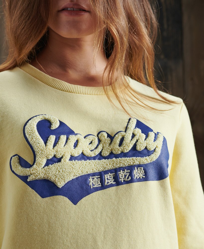 Womens - Limited Edition Chenille Shadow Crew Sweatshirt in Pale Yellow ...