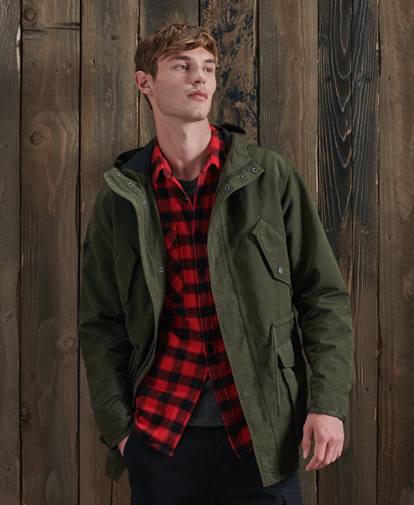 Men's - Field Parka Jacket in Dark Khaki | Superdry UK