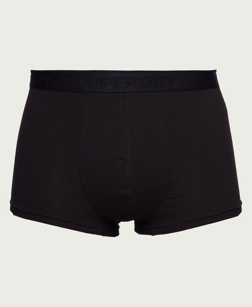 Superdry Underwear Men's Classic Trunk 2x Pack Black Boxer Briefs M3110284A