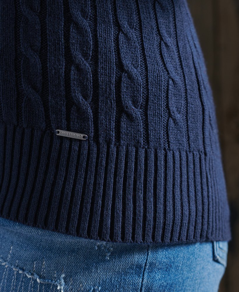 Womens - Croyde Cable Crew Jumper in 