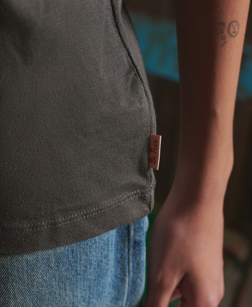 Womens Limited Edition Dry Band Vest in Washed Black Superdry UK