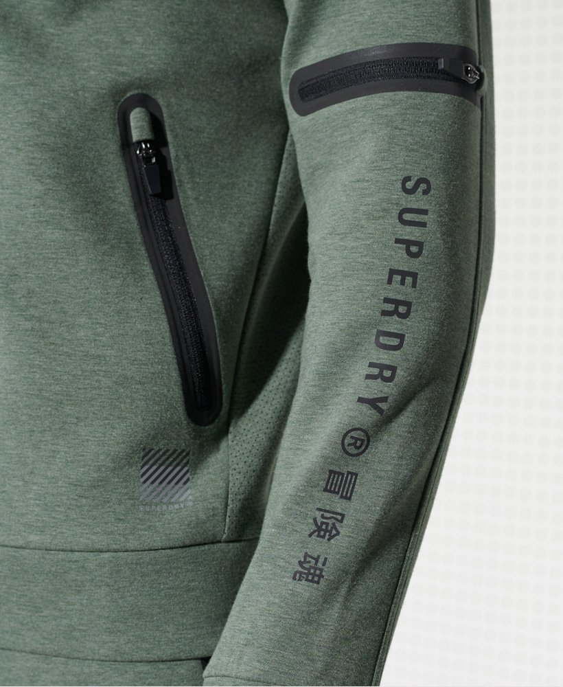 Mens Training Gymtech Zip Hoodie in Military Duck Superdry