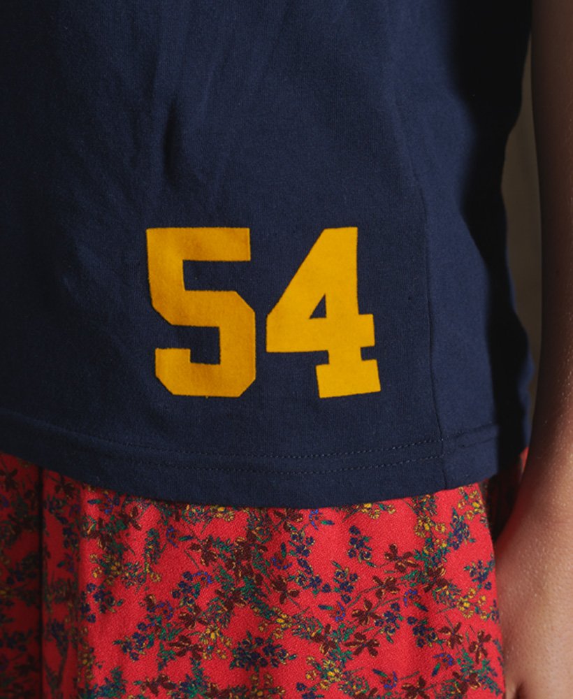 Womens Vintage Logo Varsity TShirt in Nautical Navy Superdry